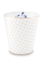 PIP - Petit mug sans anse Royal Stripes Pois Blanc 230ml