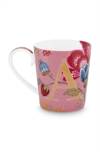 HC PIP - Mug Alphabet Floral Fantasy Rose - A - 350ml
