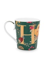 PIP - Mug Alphabet Floral Fantasy Vert - H - 350ml