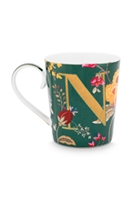 HC - PIP - Mug Alphabet Floral Fantasy Vert - N - 350ml