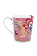 HC - PIP - Mug Alphabet Floral Fantasy Rose - Y - 350ml