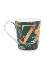 HC - PIP - Mug Alphabet Floral Fantasy Vert - Z - 350ml