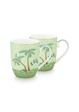 HC - PIP - Coffret 2 petit mug Jolie pois or vert 145ml