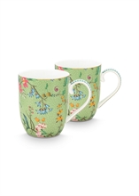 HC - PIP - Coffret 2 petit mug Jolie fleur vert 145ml