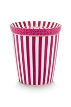 PIP - Set Mugs & Match - Petit mug sans anse Royal Stripes & Repose sachet Rose