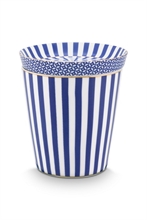 PIP - Set Mugs & Match - Petit mug sans anse Royal Stripes & Repose sachet Bleu
