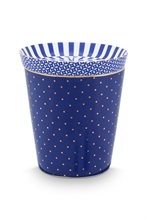 PIP - Set Mugs & Match - Petit mug sans anse Royal Dots & Repose sachet Bleu
