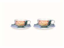 PIP - Set/2 Tea Cups & Saucers Royal Flowers