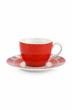 HC3 - PIP - Paire tasse café Blushing Birds Rouge 120ml #