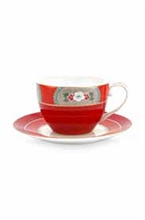 HC3 - PIP - Paire tasse thé Blushing Birds Rouge 280ml #