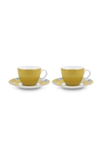 HC4 - PIP - Coffret 2 Paire tasse café Blushing Birds Jaune 120ml #