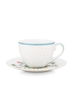 PIP - Paire tasse café Jolie pois or 120ml