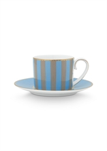 HC - PIP - Paire tasse à café Love Birds - Bleu/Kaki - 125ml
