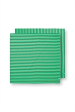 PIP - Set de 2 Torchons Rayés Vert - 65x65cm