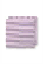 PIP - Set de 2 Torchons Rayés Lilas - 65x65cm