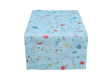 HC5 PIP - Chemin de table Floral2 hummingbird bleu - 60x180cm #