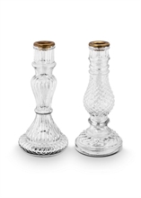 HC - PIP - Set de 2 bougeoirs en verre Transparent