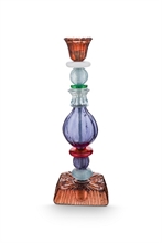 PIP - Bougeoir Verre Bleu - 28cm