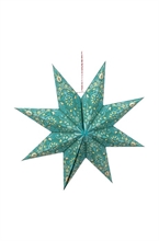 PIP - Suspension étoile en carton - Motifs - Vert - 60cm