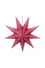 PIP - Suspension étoile en carton - Motifs - Rouge - 60cm