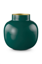 HC - PIP - Vase métal rond Vert foncé 25cm