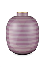 PIP - Vase métal Stripes Lilas - 32cm