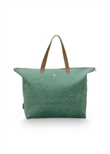 PIP - Tote Bag Velvet Quiltey Days Green 66x20x44cm