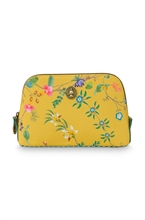 PIP - SDB Cosmetic Bag Triangle Small Petites Fleurs Jaune - 19/15x12x6cm #