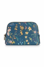 PIP - Cosmetic Bag Triangle Small Petites Fleurs - Bleu foncé - 19/15x12x6cm #