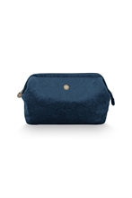 PIP - Cosmetic Purse Extra Large Velvet Quiltey Days Blue 30x20.7x13.8cm