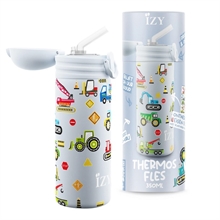 IZY - Bouteille Isotherme Kids - Machines - Bleu - 350ml