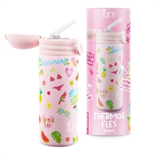 IZY - Bouteille Isotherme Kids - Summer - Rose - 350ml