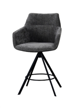 LS - JOHNSON ROTATING BARSTOOL CROWN ANTHRACITE W59xD60xH97 - p.440 - TPS
