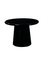 LS - UTAH COFFEE TABLE MARBLE BLACK Ø60xH43 BASE BLACK - p.495 - TPS