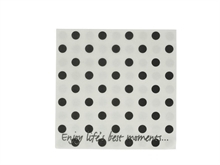 LS - LS94 NAPKIN WHITE + BLACK DOTS - p.227