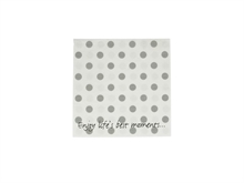 LS - LS94 NAPKIN WHITE + GREY DOTS - p.227