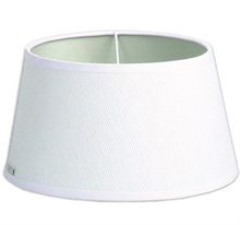 LS - RAFFIA LAMPSHADE ROUND WHITE M - p.281
