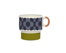 OK - RETRO STRIPE MUG GREEN