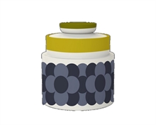 OK - RETRO STRIPE STORAGE JAR YELLOW