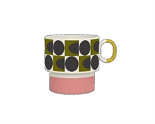 OK - SPOT SQUARE OVAL MUG PINK