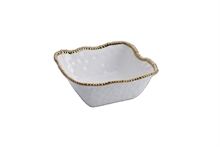 PB - Large Square Salad Bowl - 27,9x26,7x10,8cm - GOLDEN SALERNO