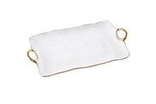 PB - Large Platter - 44,5x24,1x4,4cm - GOLDEN HANDLES