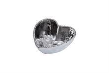 PB - Heart Bowl Silver - 14x14,6x6,4cm - LOVE IS IN THE AIR