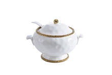 PB - Soup Tureen & Spoon - 27,9x22,9x21,6cm - GOLDEN SALERNO