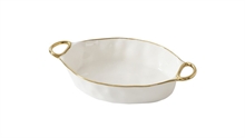 PB - Oval Baking Dish - 40,6x22,9x7,6cm - GOLDEN HANDLES