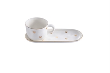 PB - Espresso Cup and Saucer - 17,8x7,6x7cm - HEART TO HEART