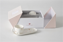 PB - Set of 2 Espresso Cups & Saucers - HEART TO HEART