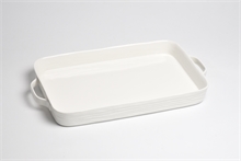 PB - Rectangular Tray with Handles - LE BLANC