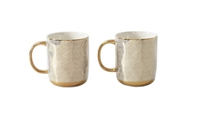 PB - Set of 2 Dotted Mugs - 8,9x8,9x10,8cm - GET GIFTY PORCELAIN SETS