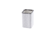 PB - Toothbrush Holder - 7,6x7,6x11,4cm - VANITY ACCESSORIES WITH SILVER BEADS